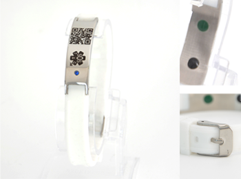 sos energetic armband siliconen wit (135b)